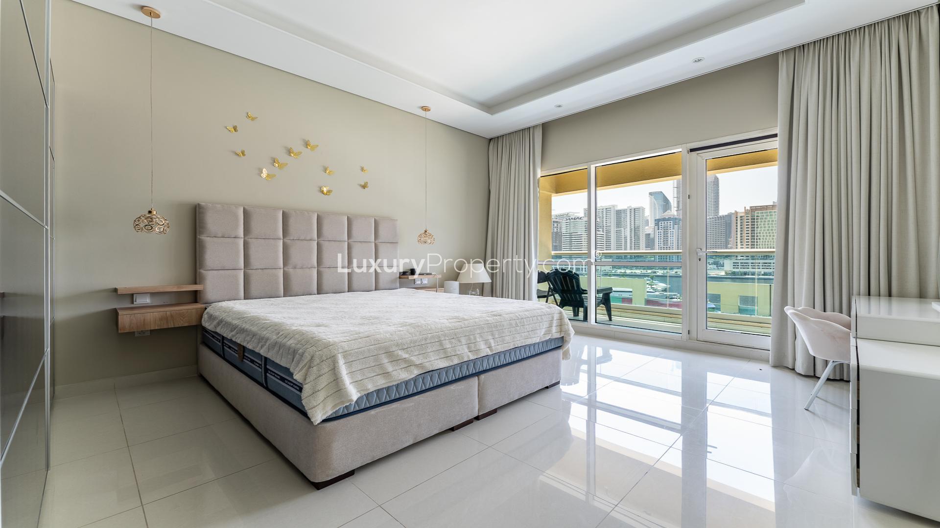Modern living room in 2-bedroom apartment, The Residences at Business Central, Business Bay