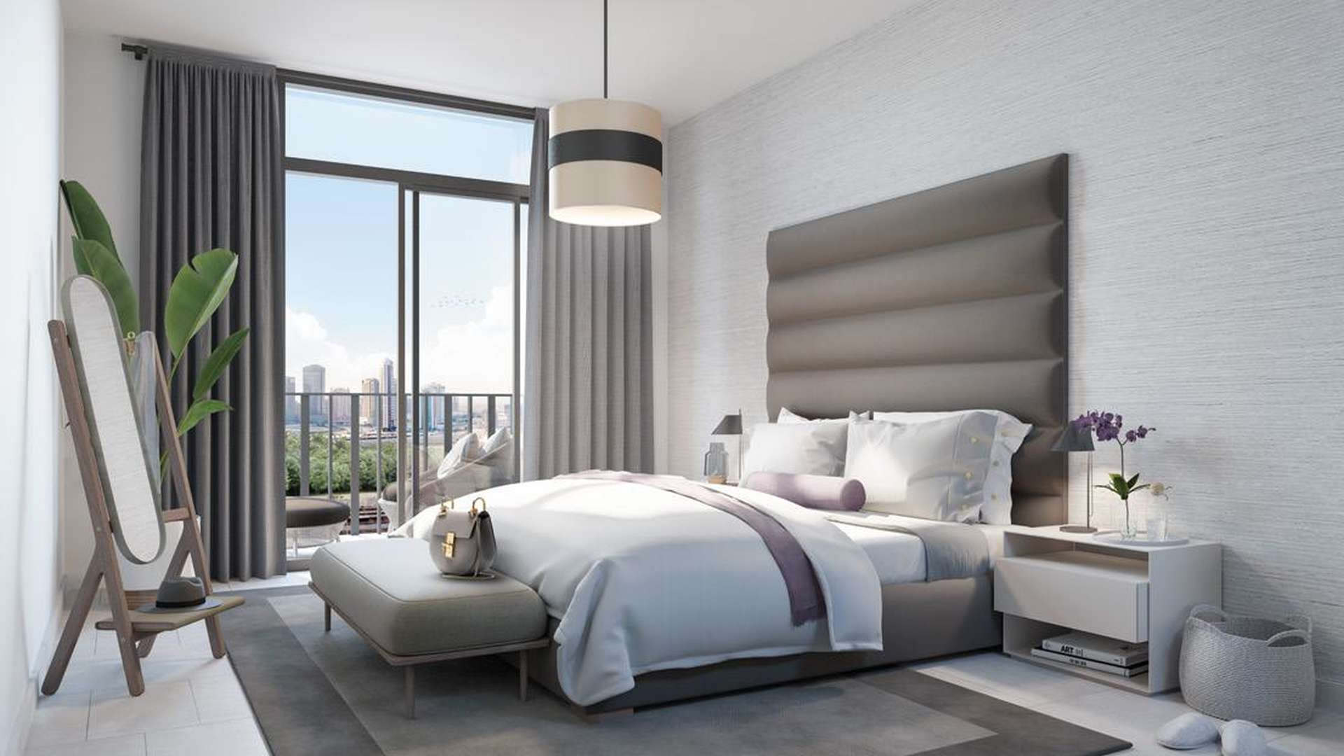 Modern living room in 2-bedroom apartment, Belgravia Heights II, JVC Dubai