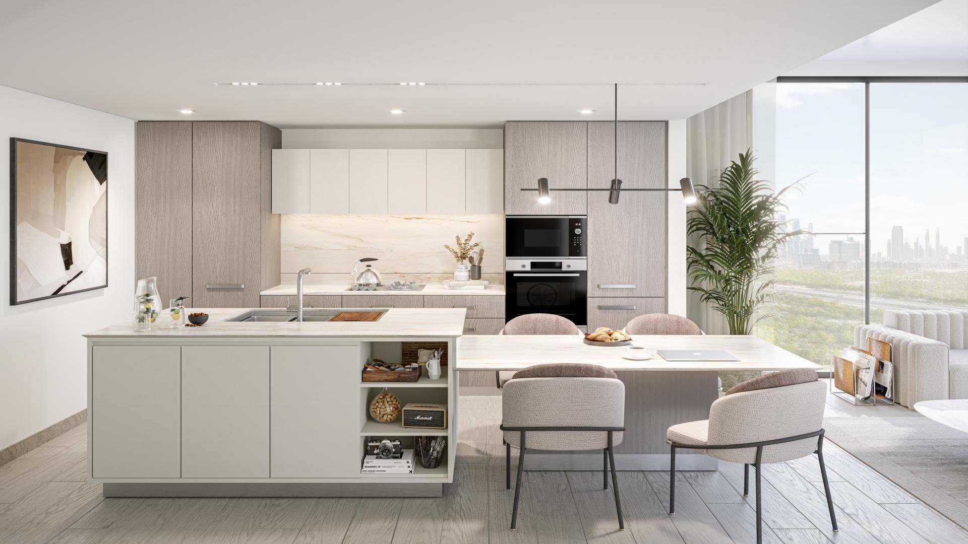 Contemporary living room in Meydan apartment, Berkeley Place, Mohammed Bin Rashid City