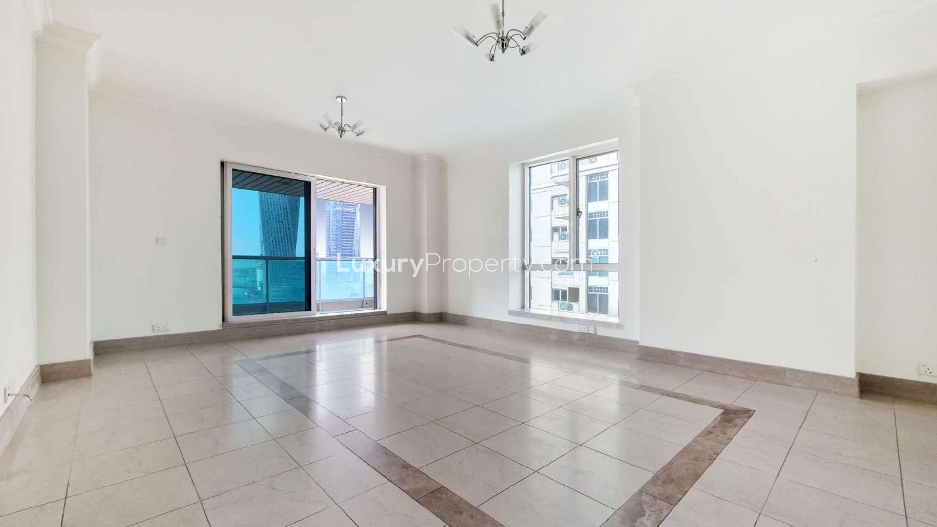 Marina view from luxury 2-bed apartment in Al Mesk Tower, Dubai Marina, for sale