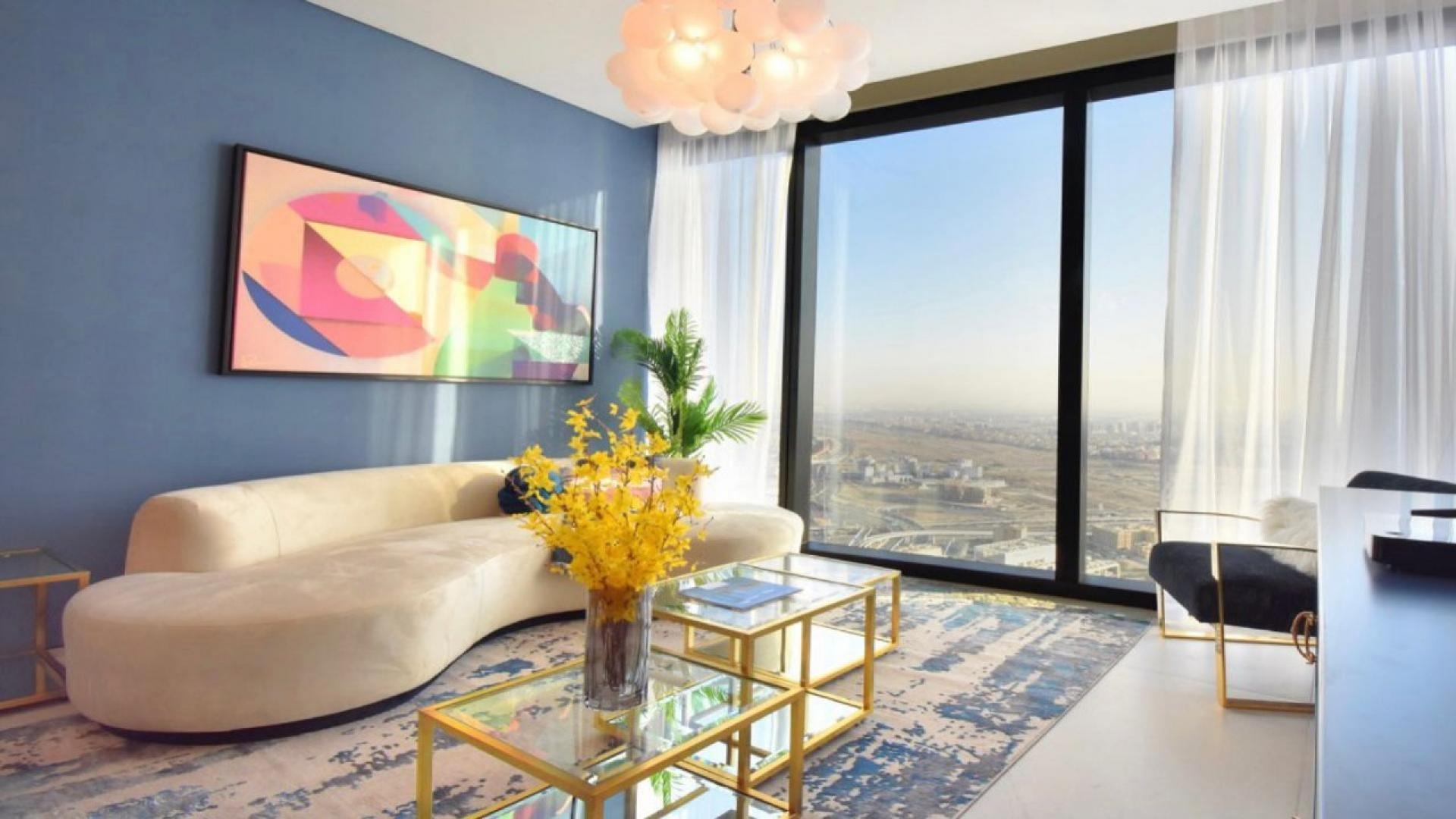 Luxurious living room in 2-bedroom apartment, The Address Jumeirah Resort, Jumeirah Beach Residence