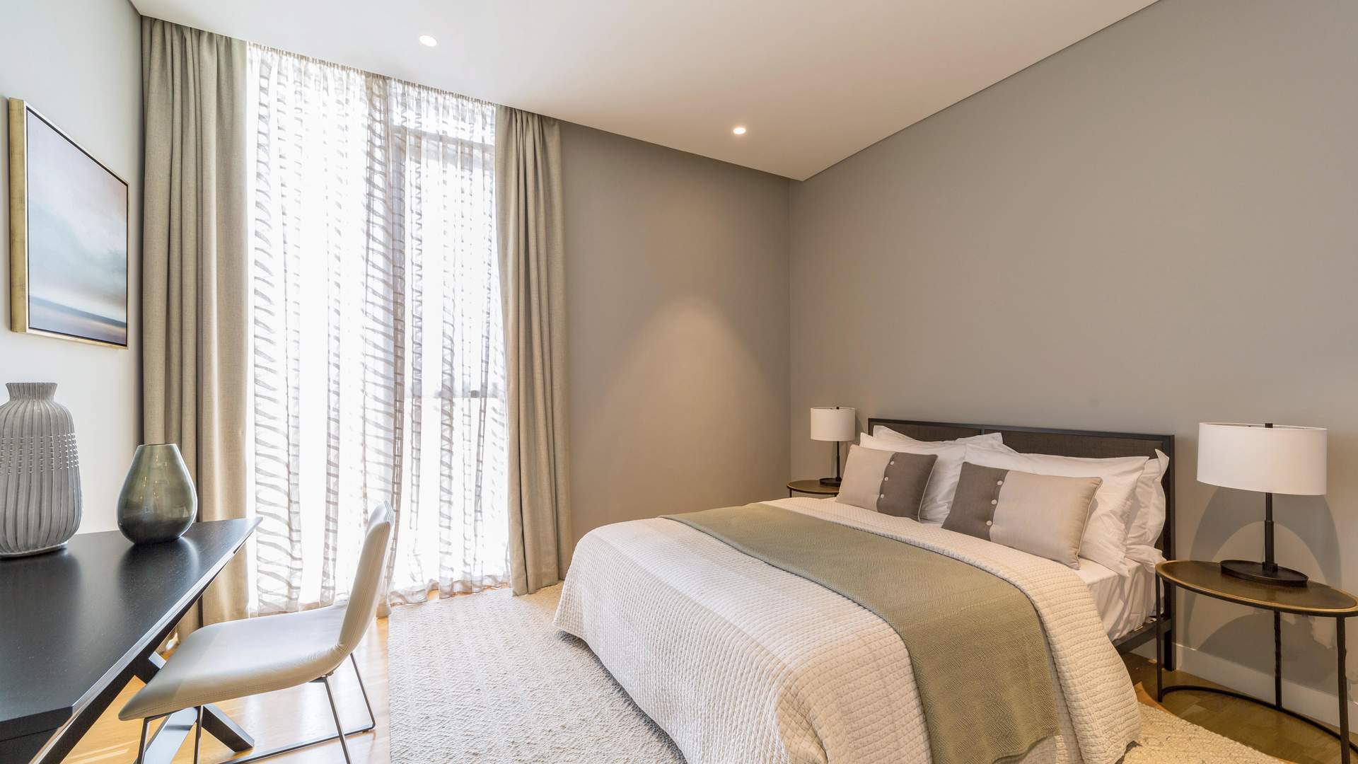 Modern kitchen interior in premium two-bedroom apartment, Bluewaters Residences, JBR, for sale