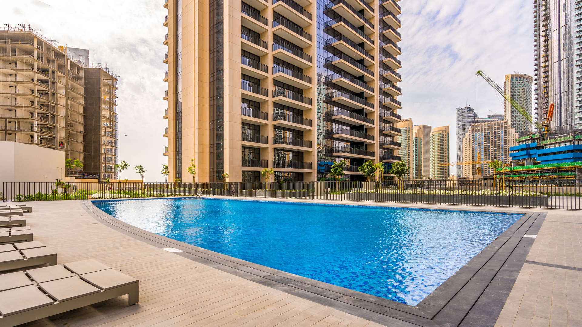 N/A,Luxurious living room in 2-bedroom apartment, Boulevard Crescent, Downtown Dubai, elegant decor