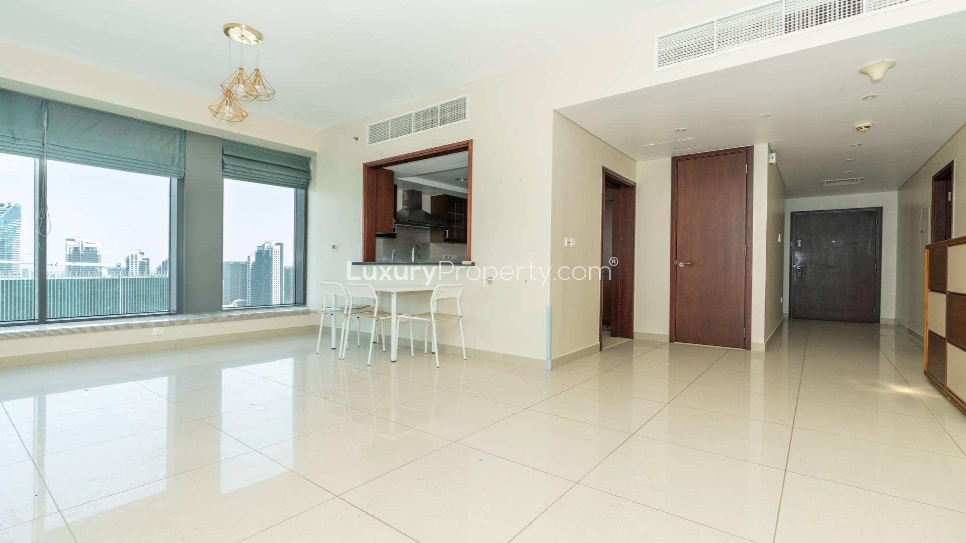 High-floor apartment interior with Burj Khalifa view, 29 Boulevard, Downtown Dubai