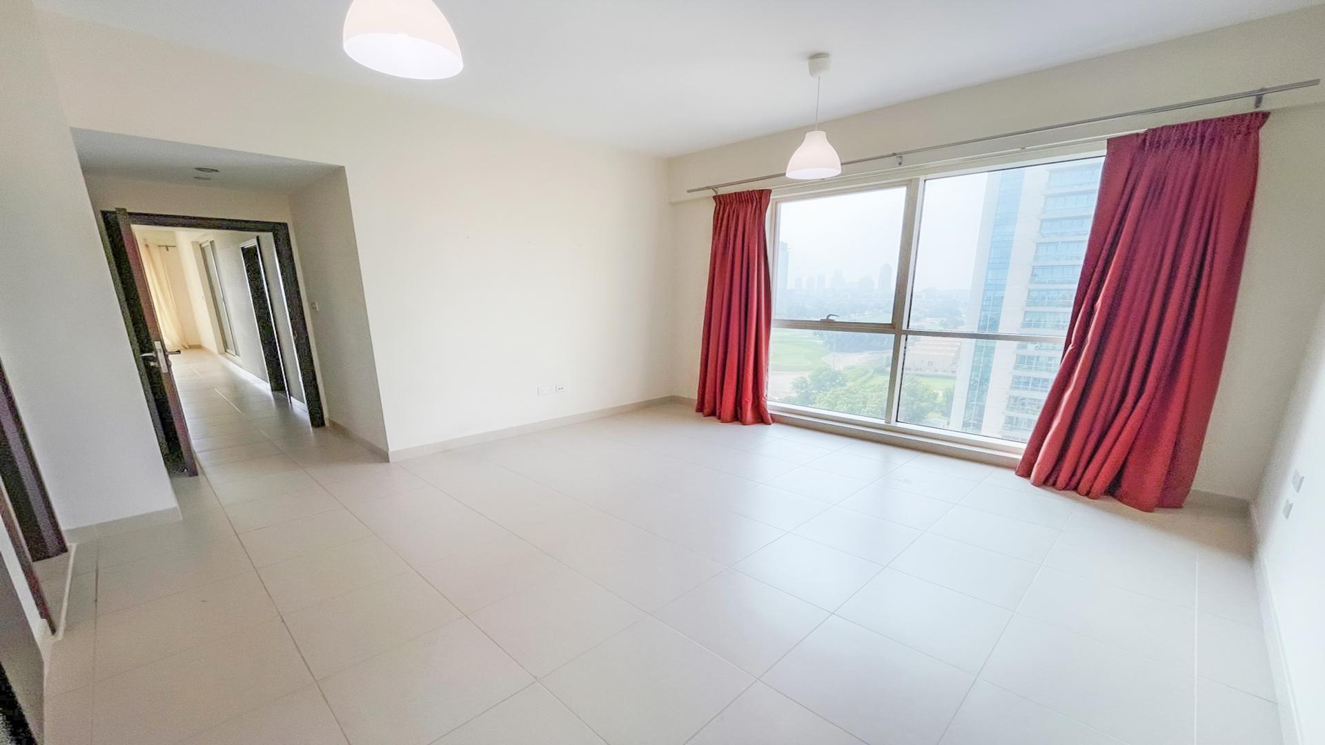 Skyline view from two-bedroom apartment overlooking golf course in The Views, Tanaro