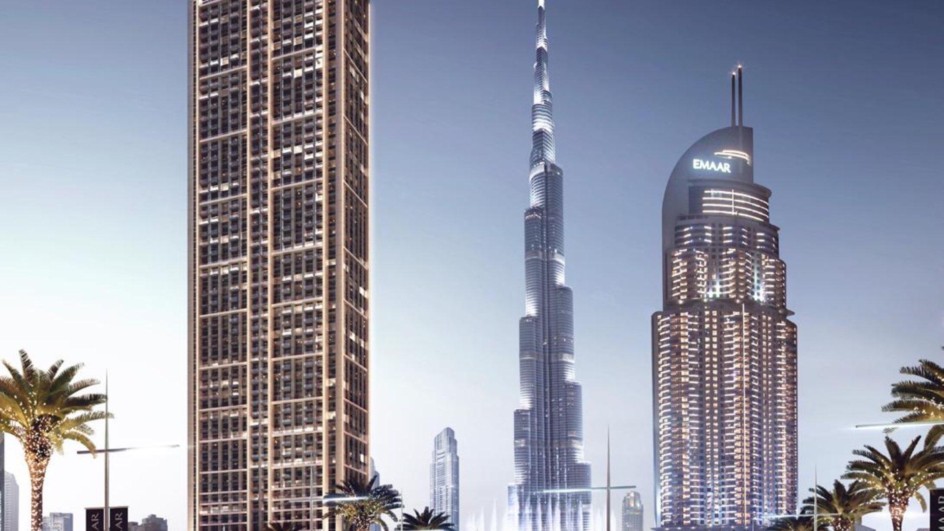 Luxurious apartment terrace with Burj Khalifa view, Burj Royale, Downtown Dubai