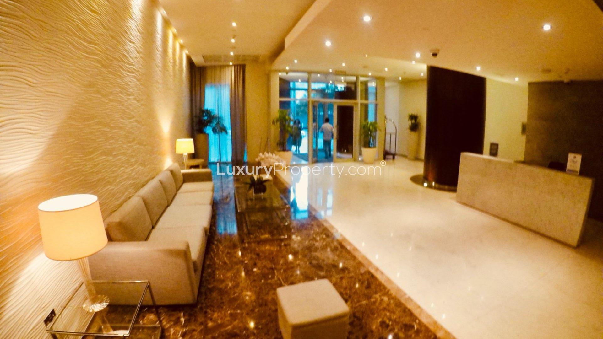 Skyline view from Burj Views, Downtown Dubai, featuring iconic skyscrapers and modern architecture