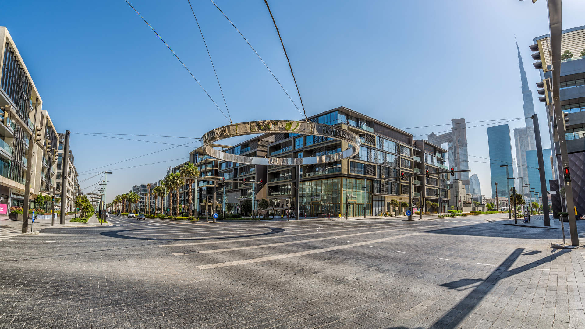 Two-bedroom apartment exterior at City Walk, Jumeirah, Building 1, modern urban setting