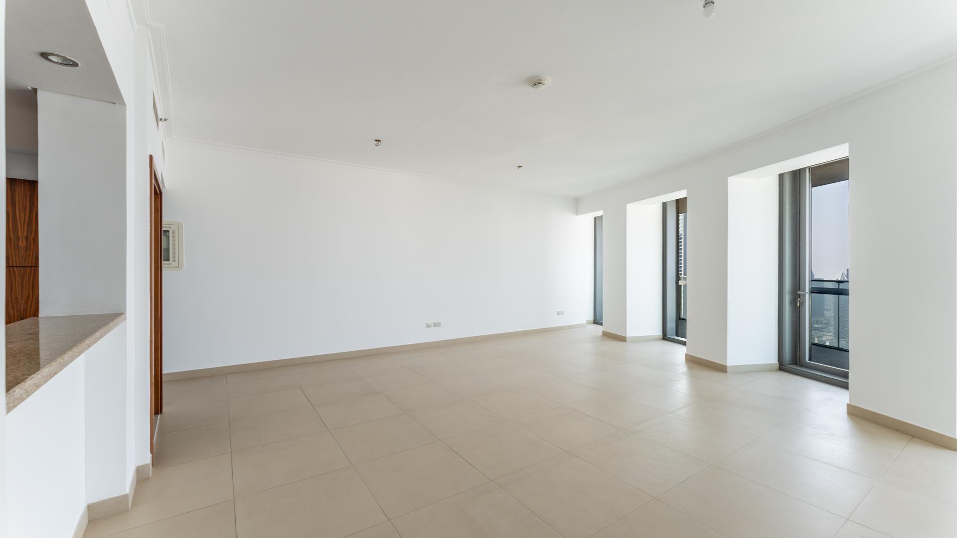 Spacious living room in 2-bedroom apartment, Burj Vista 1, Downtown Dubai, for sale