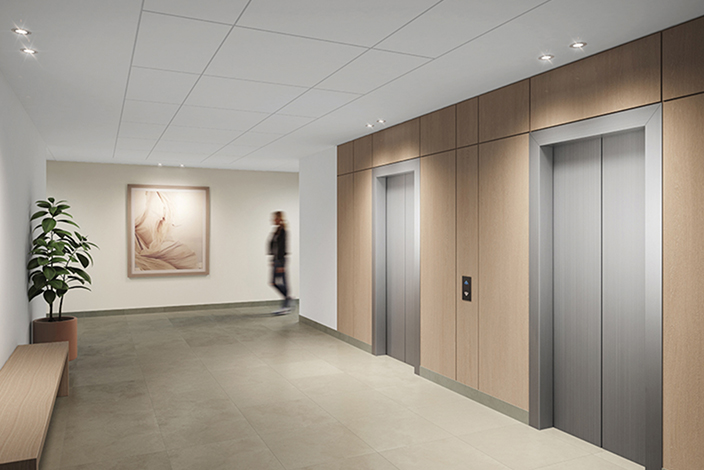 Luxury apartments at Eaton Palace, Jumeirah Village Circle with pool and outdoor seating area