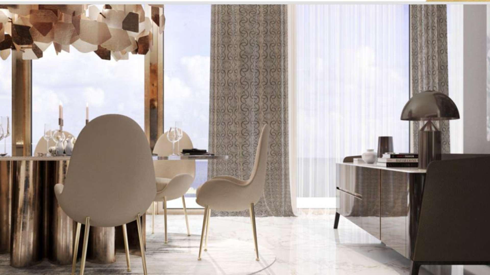 Outdoor pool with sea view at Elie Saab Tower, Emaar Beachfront, Dubai Harbour