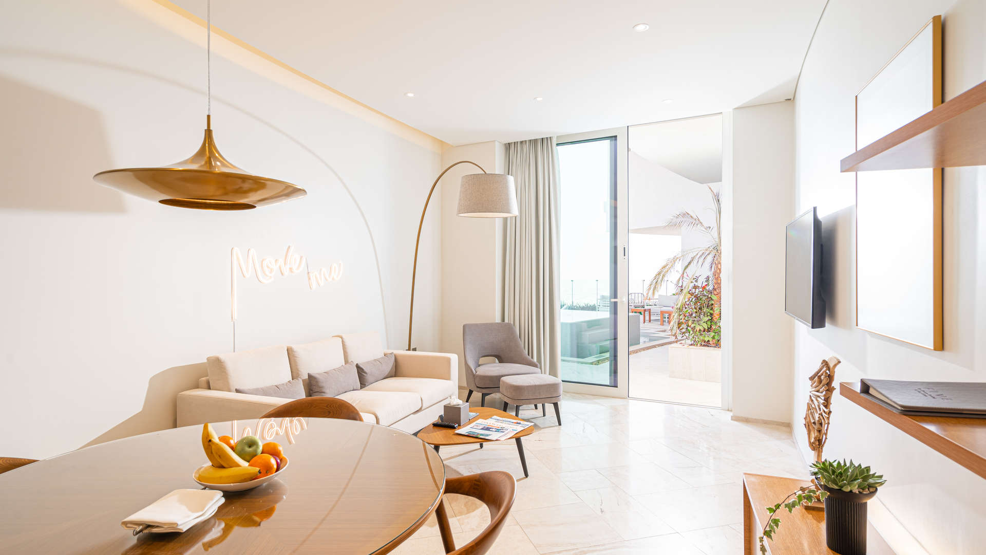 Luxurious bedroom with skyline views in Jumeirah Village Circle apartment for sale