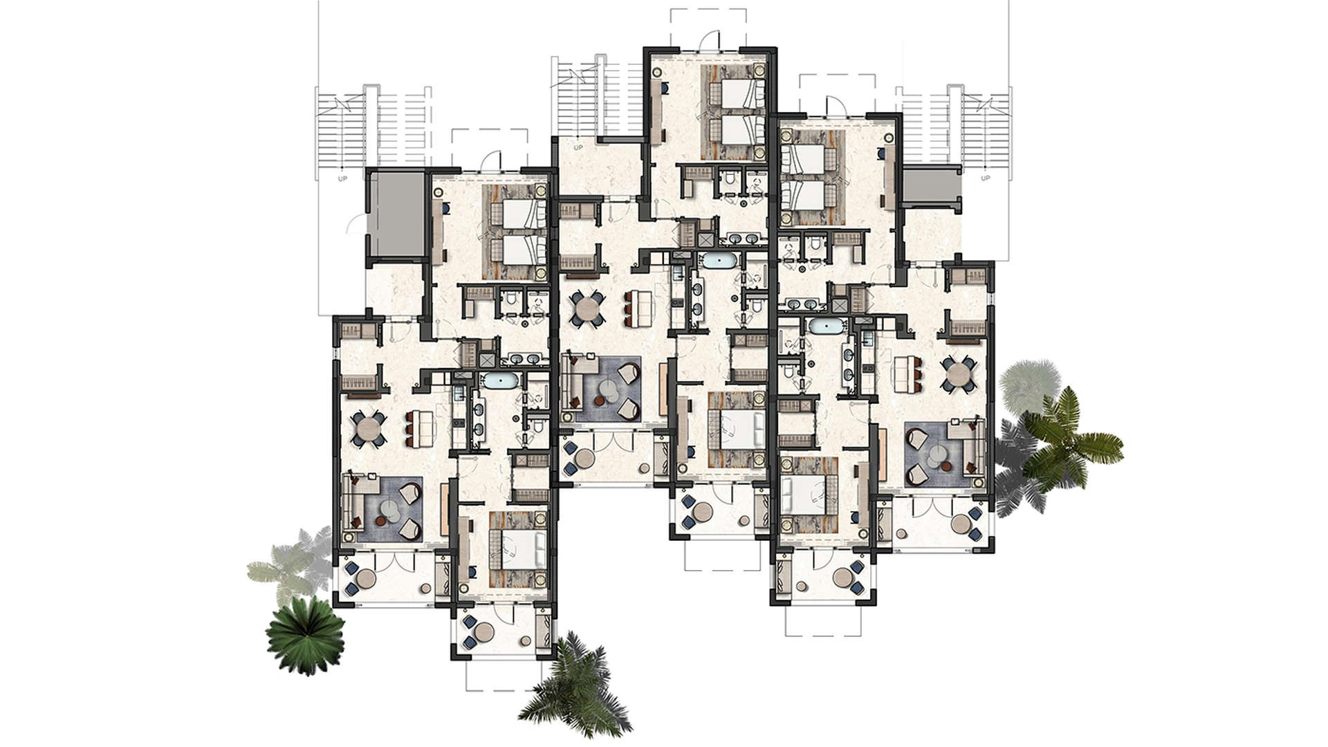 Floorplan of 2-bedroom apartment in Four Seasons Private Residences, Sharm el Sheikh for sale