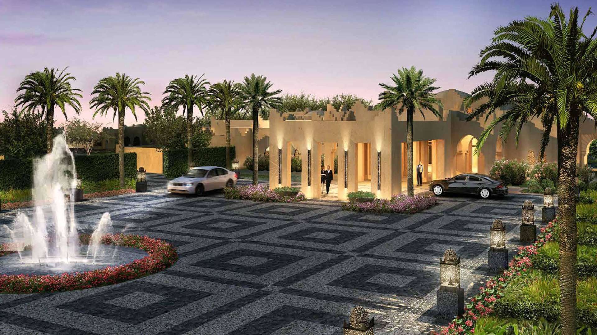 N/A,Elegant entrance of Four Seasons Private Residences, Sharm El Sheikh at twilight
