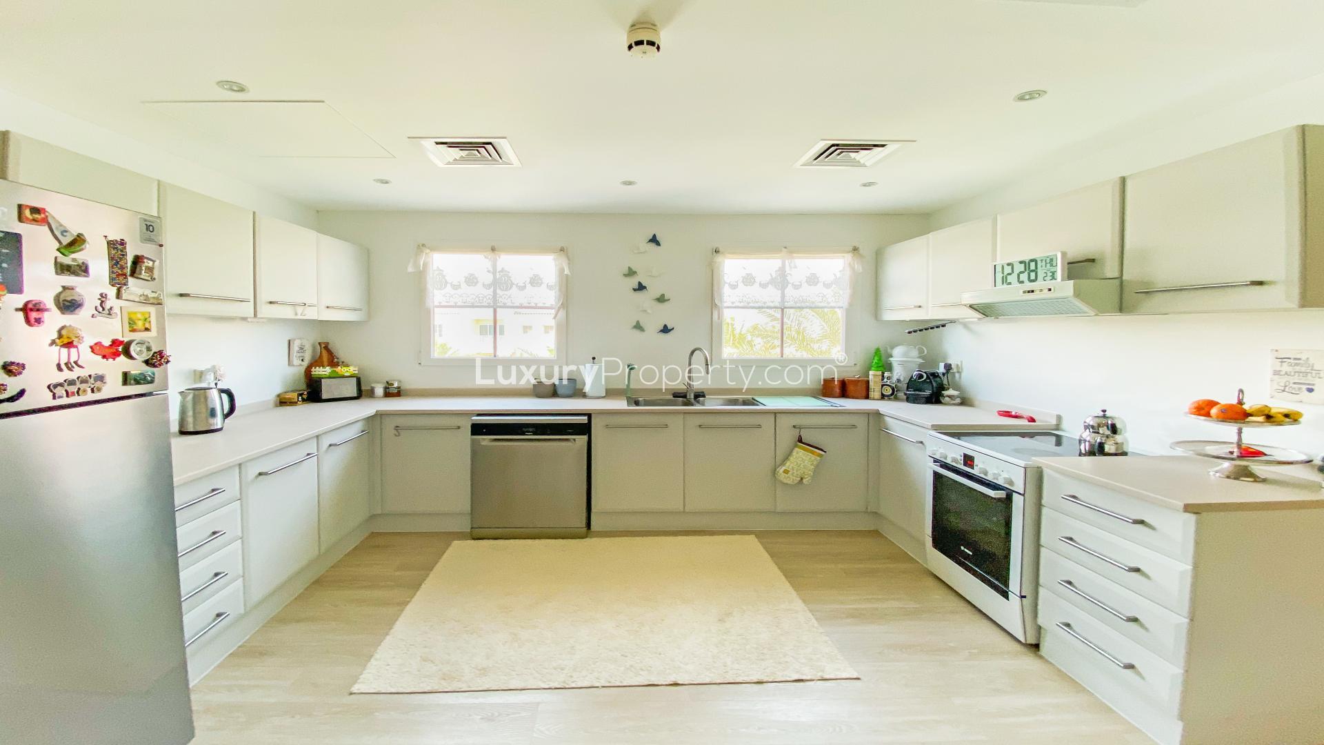 Living room with elegant decor in Garden West Apartments, Green Community, two-bedroom apartment for sale