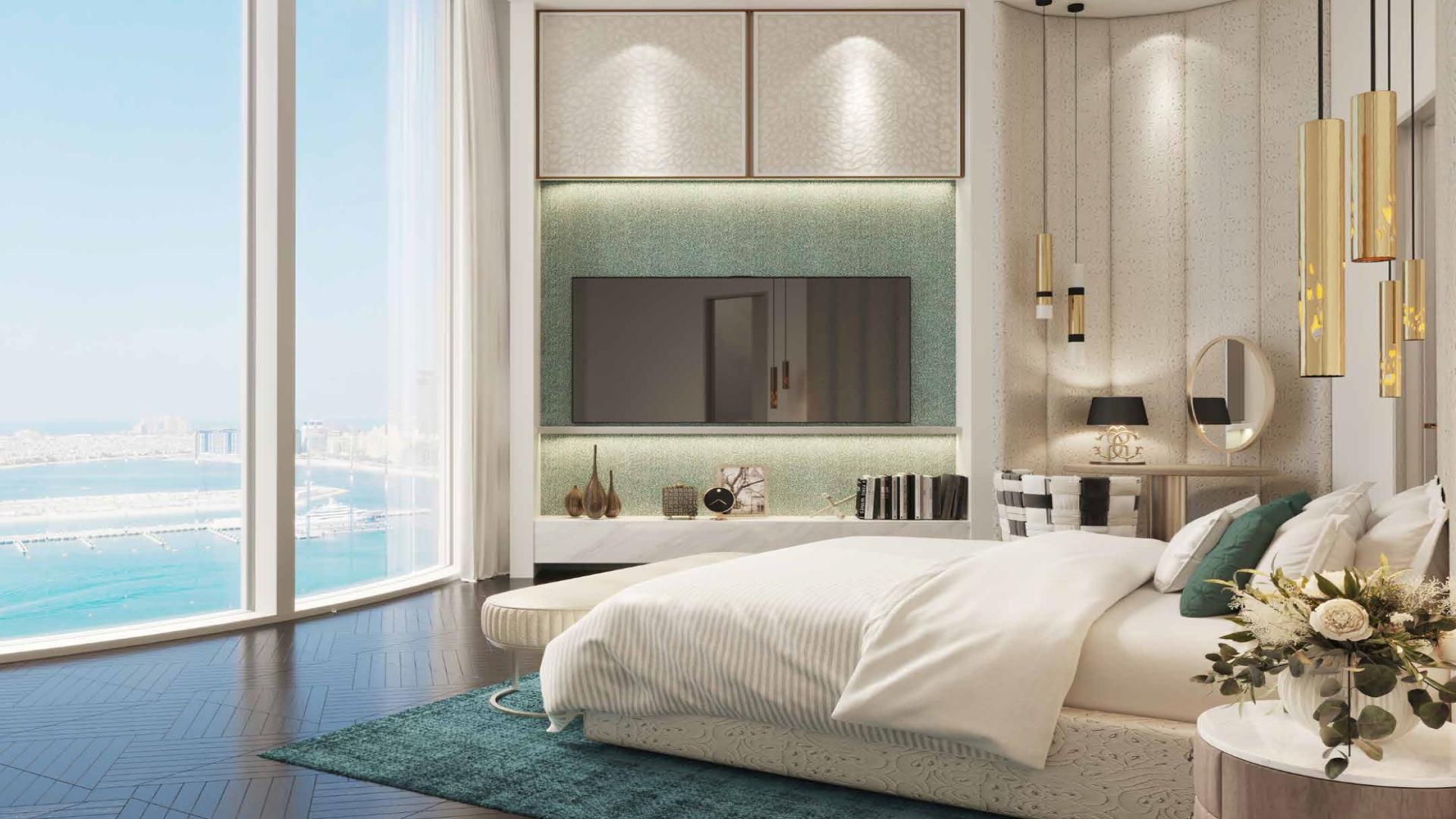 Luxurious Cavalli-designed living room with marina view in Dubai Marina apartment for sale