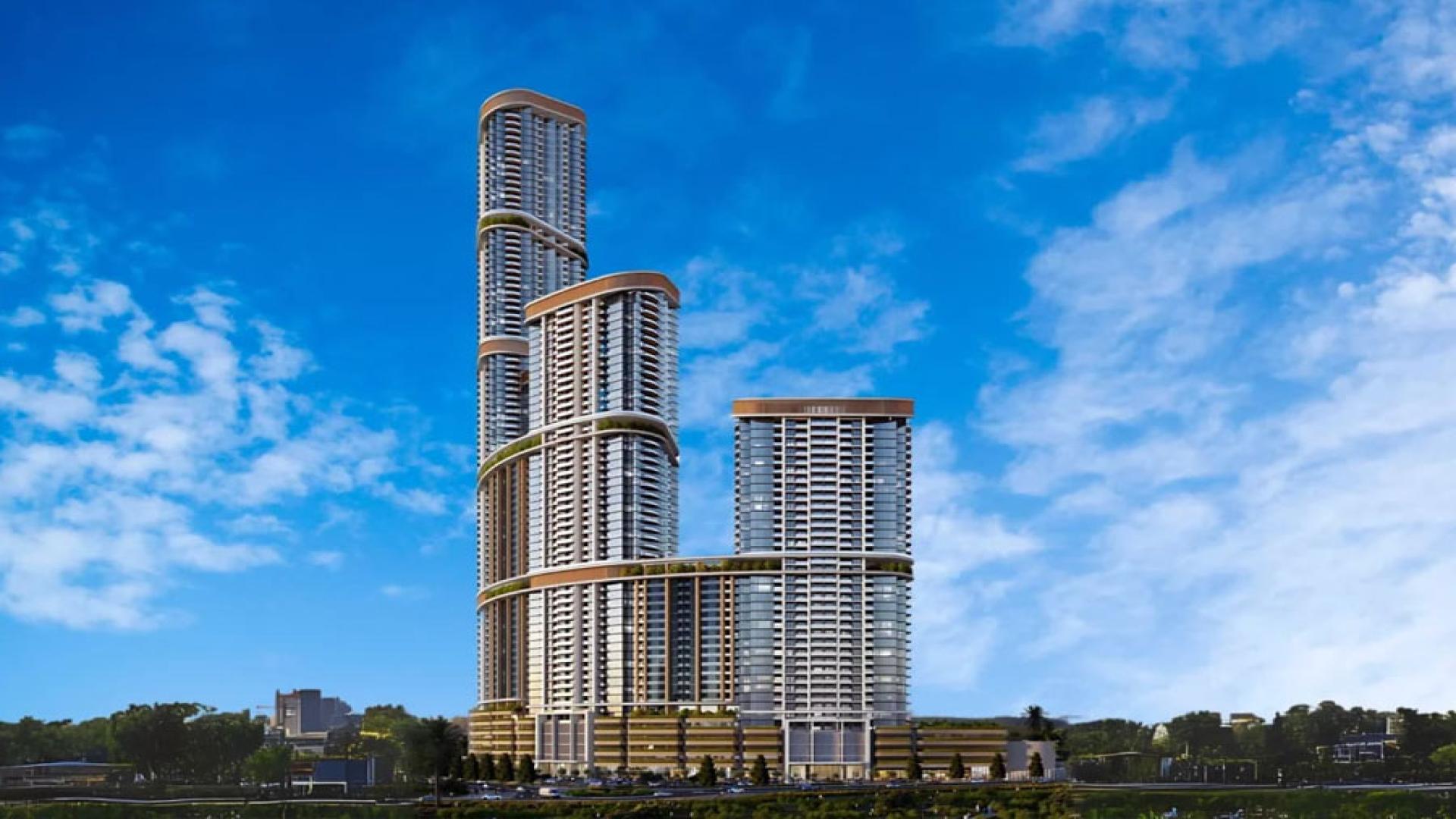 Modern kitchen and dining area in Skyscape AURA 2-bedroom apartment, Bukadra, for sale