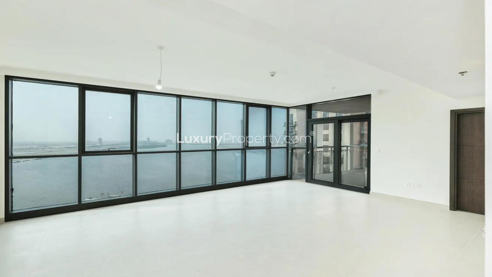 Stunning Dubai Creek view from apartment balcony in Dubai Creek Residence Tower 2 South