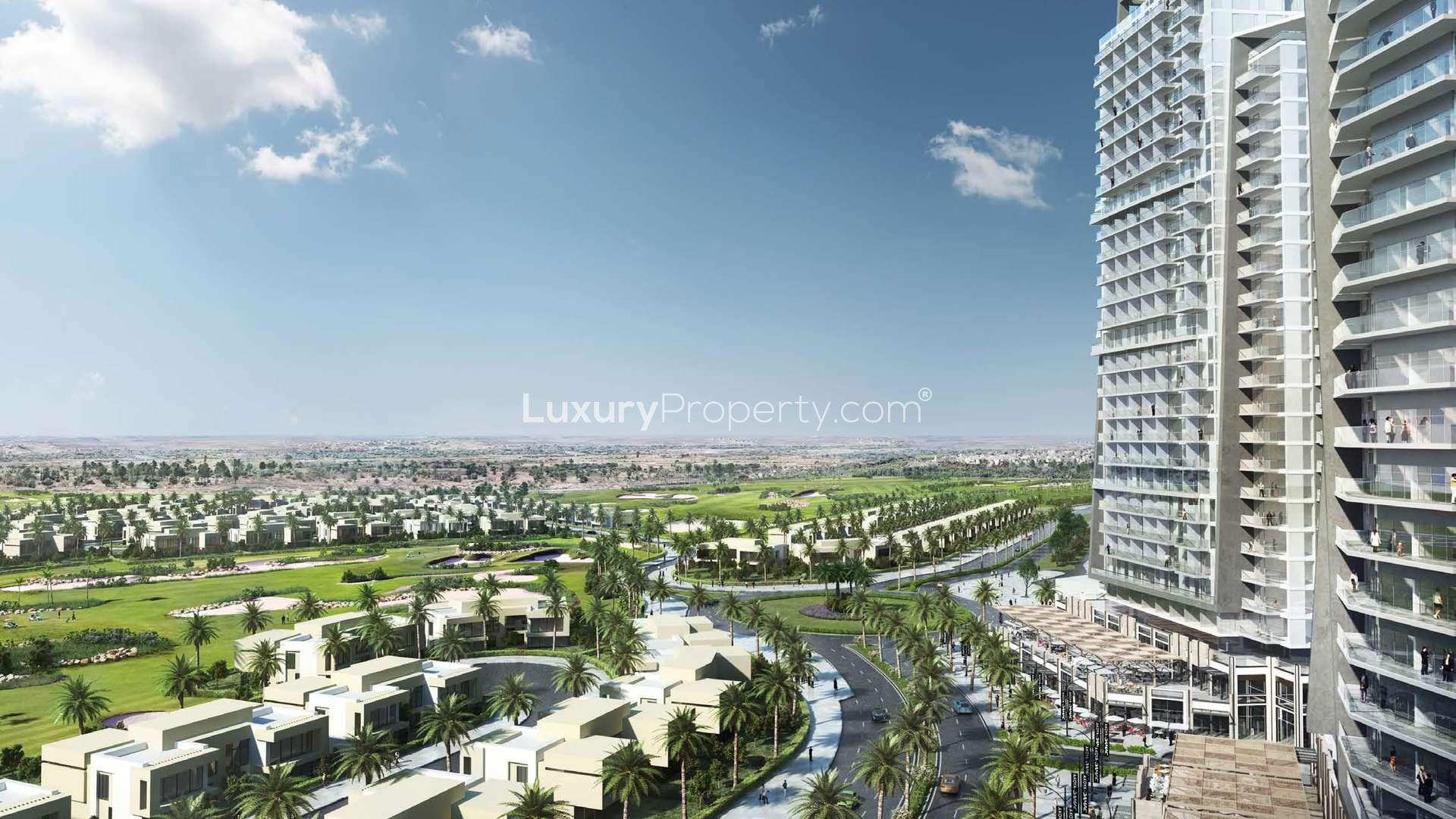 Furnished two-bedroom apartment with stunning golf course views in Kiara, Dubailand for sale