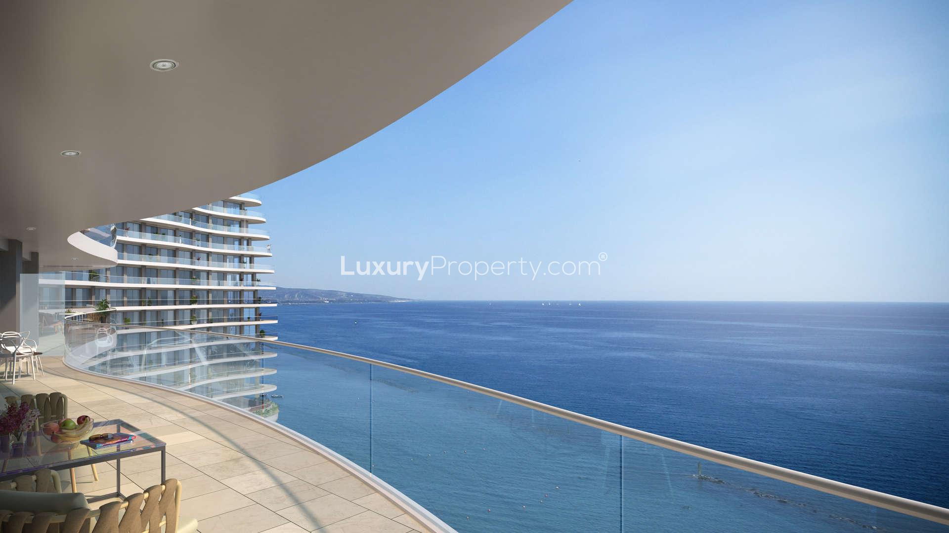 Spacious Limassol Del Mar apartment with stunning sea view and modern balcony setting