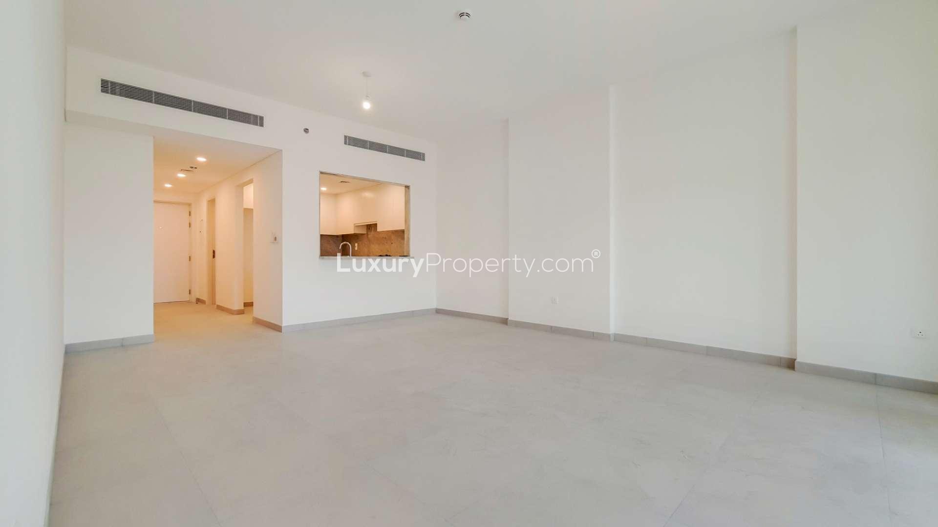 Empty living area in premium apartment, Madinat Jumeirah Living, Umm Suqeim, Dubai