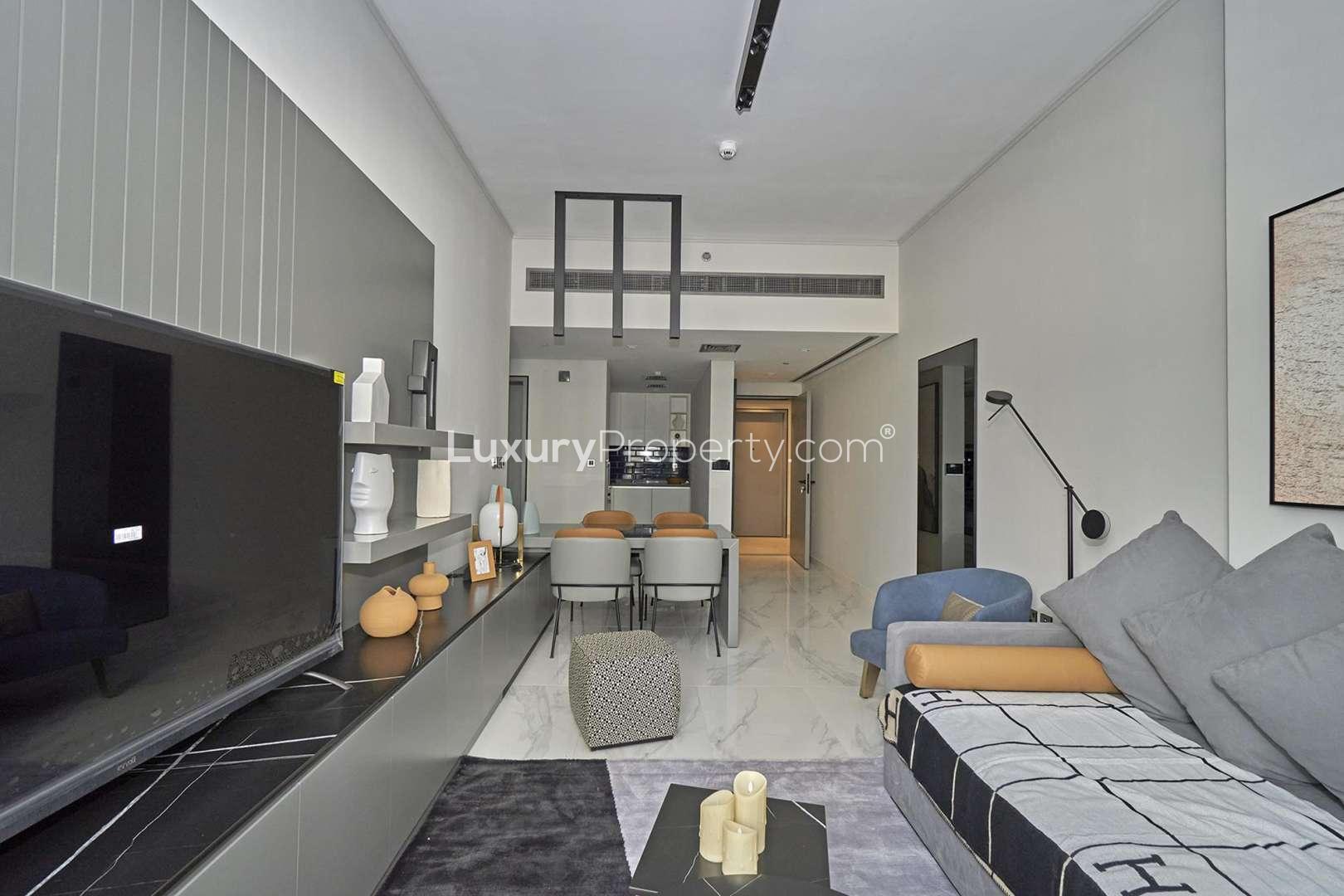 Modern kitchen in two-bedroom apartment for sale, MAG 318, Business Bay