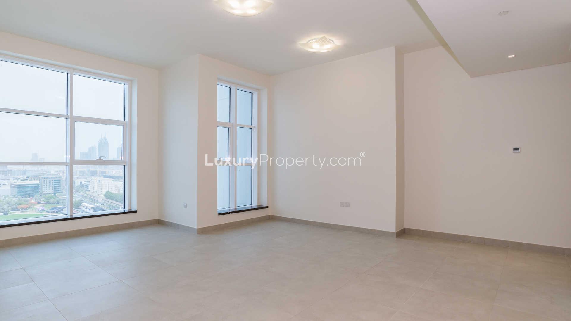 Luxurious bathroom in two-bedroom apartment, Marina Arcade Tower, Dubai Marina