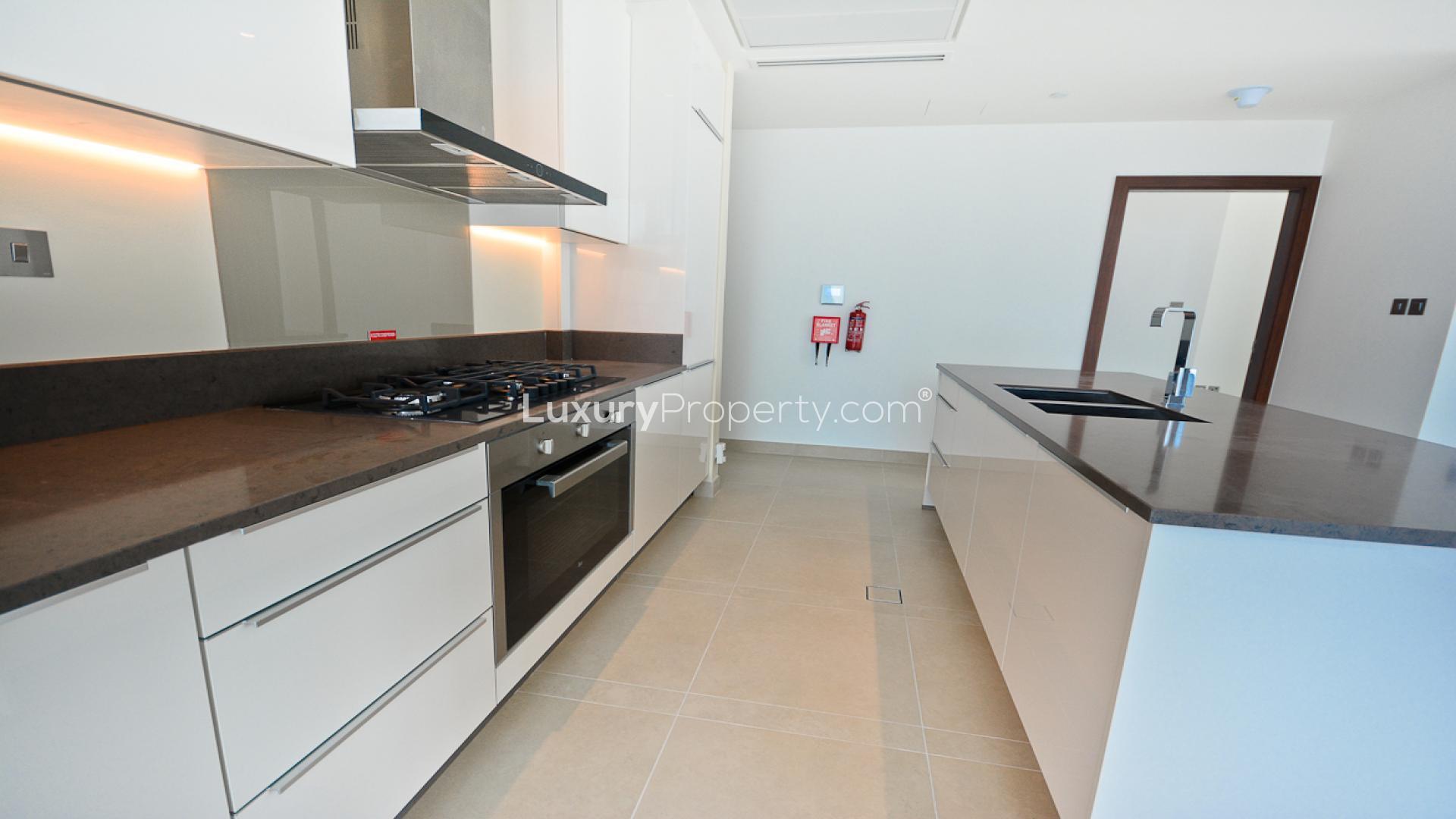Luxurious kitchen in 2-bedroom Marina Gate Tower apartment, Dubai Marina, with stunning views