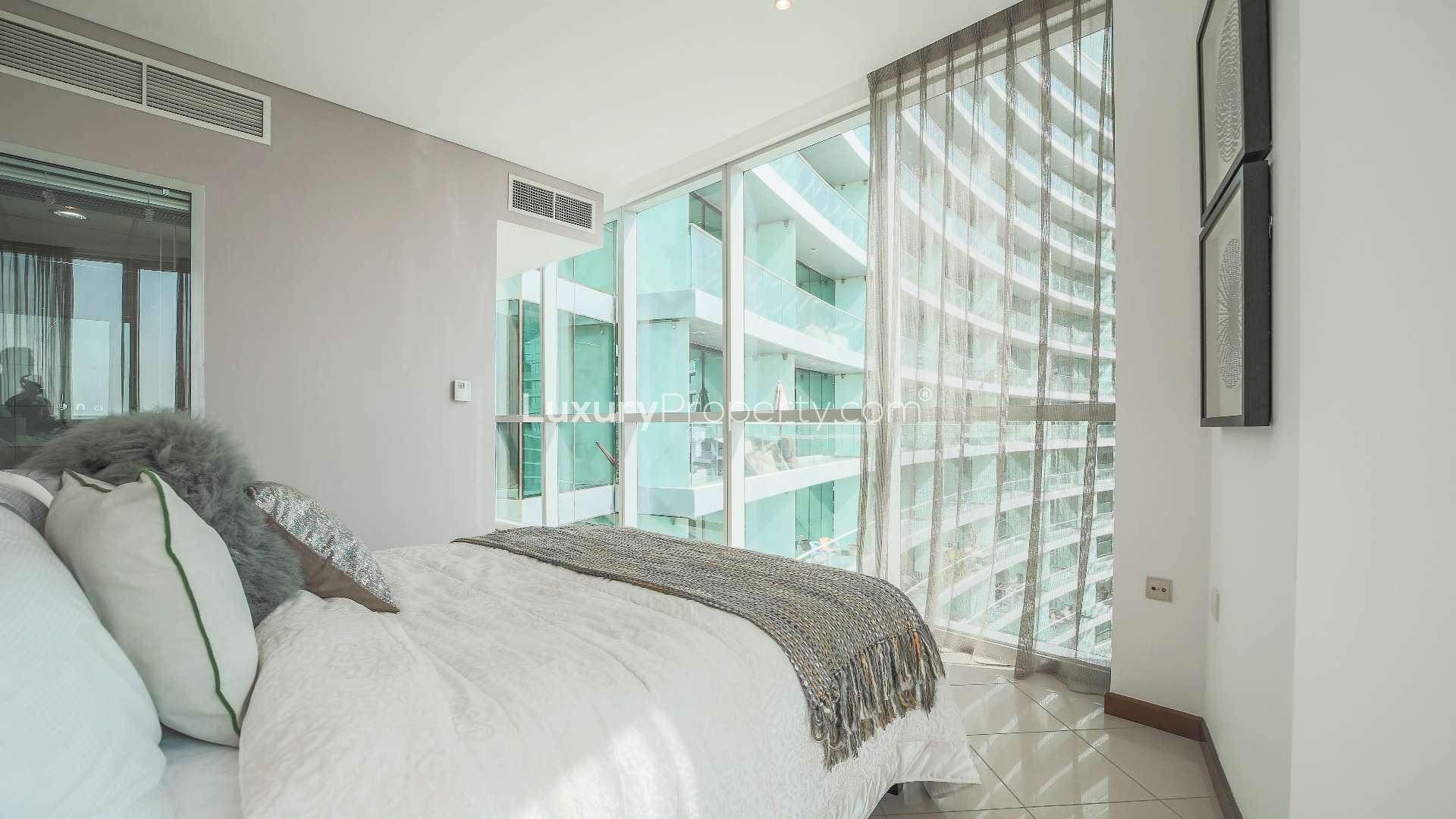 Skyline view from two-bedroom apartment in Marsa Plaza, Dubai Festival City