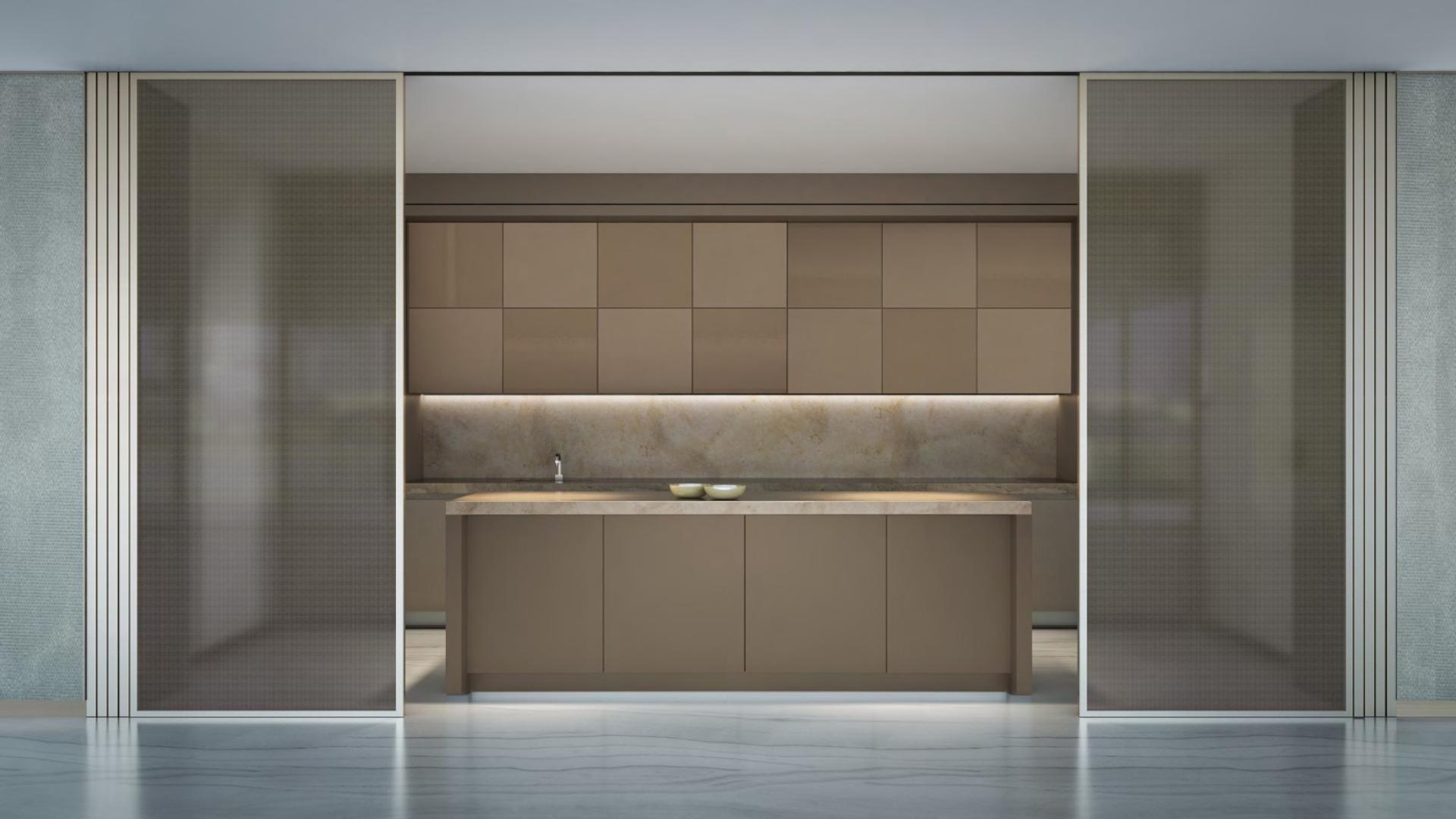 Modern architecture of Armani Beach Residences apartment in Palm Jumeirah, Dubai