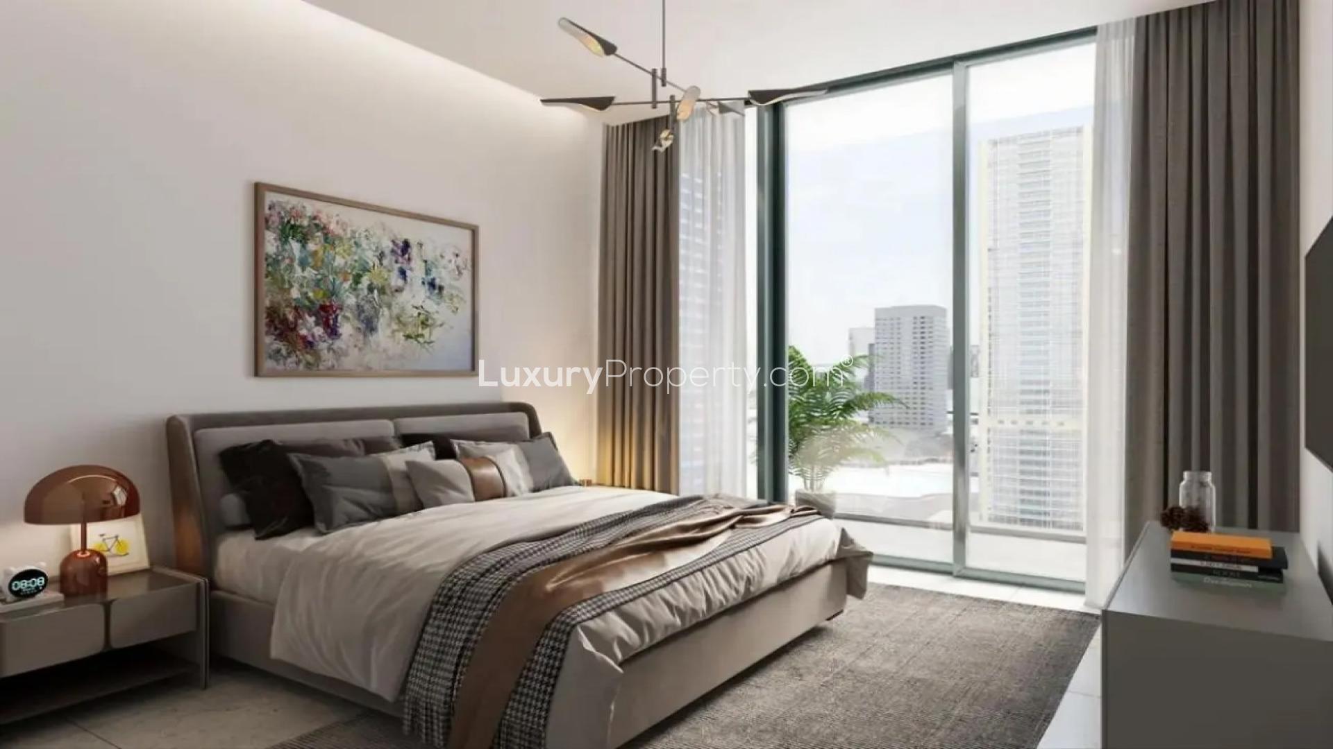 Lagoon view apartment with poolside amenities in Sobha Hartland, Mohammed Bin Rashid City