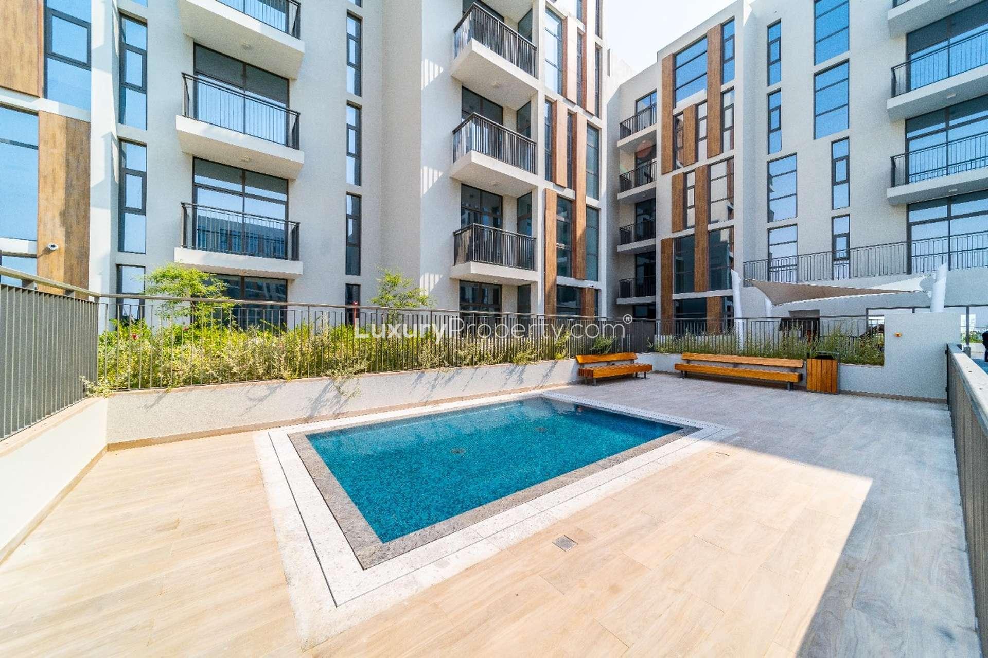 Floor plan of 2-bedroom duplex apartment for sale in Mudon Views community