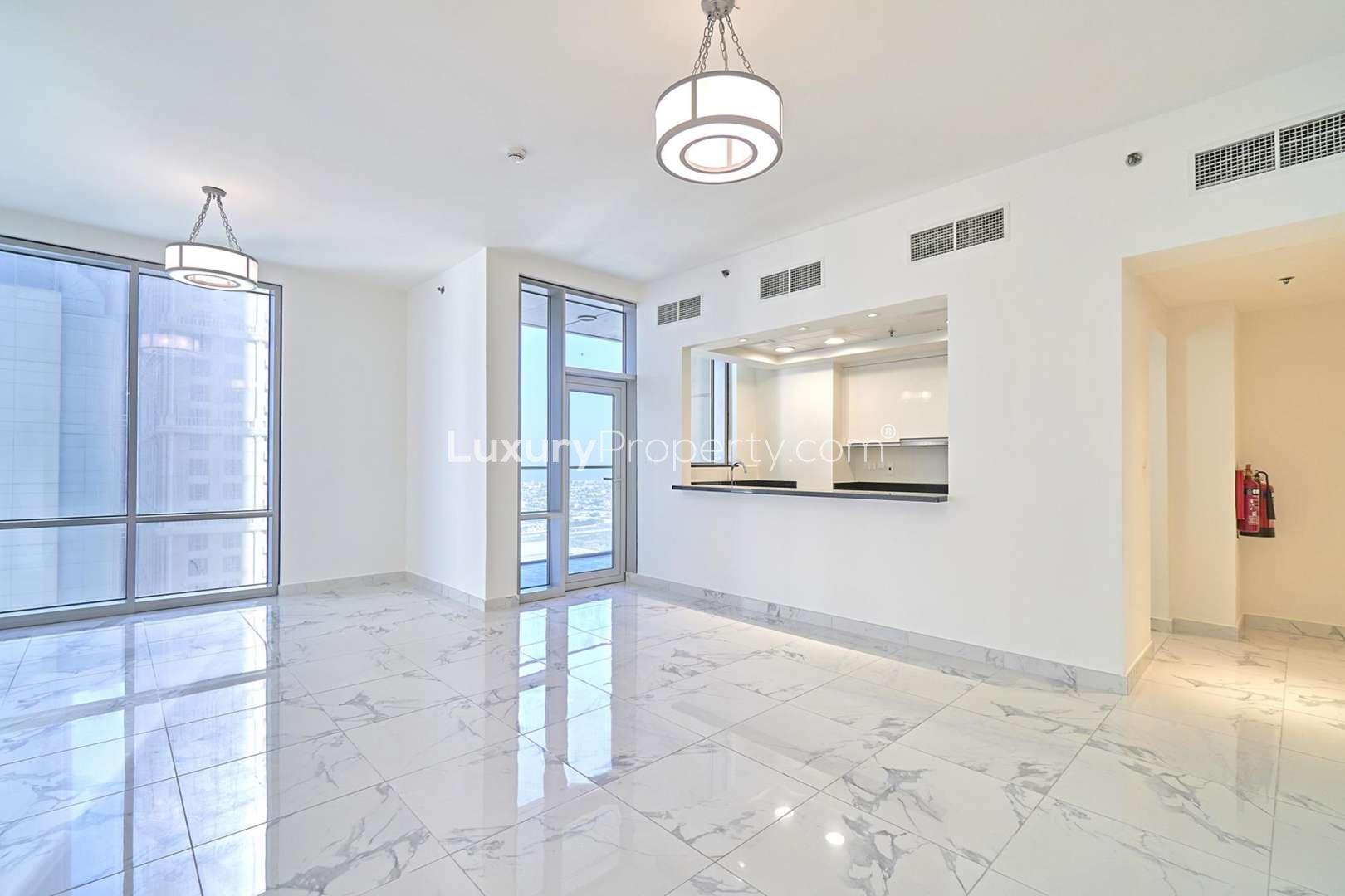 Balcony view from 2-bedroom apartment in Noora Tower, Al Habtoor City, Business Bay