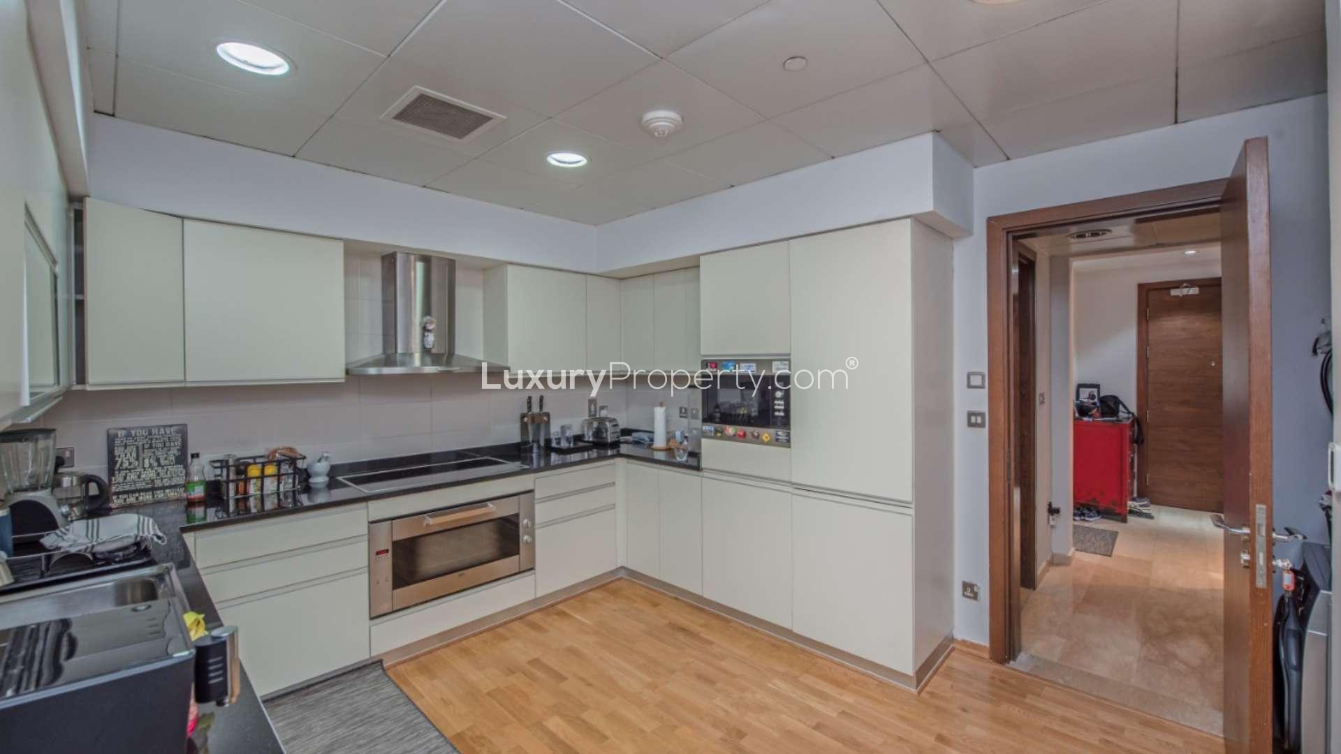 Luxury living room in 2-bedroom apartment, Oceana Residences, Palm Jumeirah with sea views