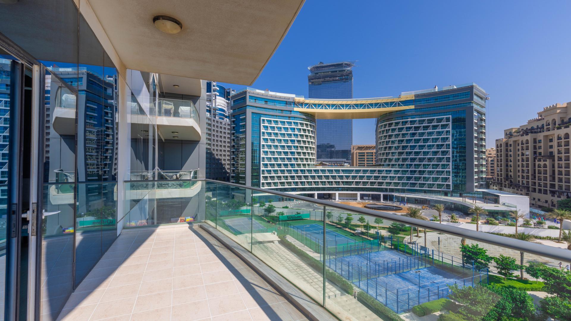 Luxurious furnished living and dining area in Palm Jumeirah apartment, Oceana community