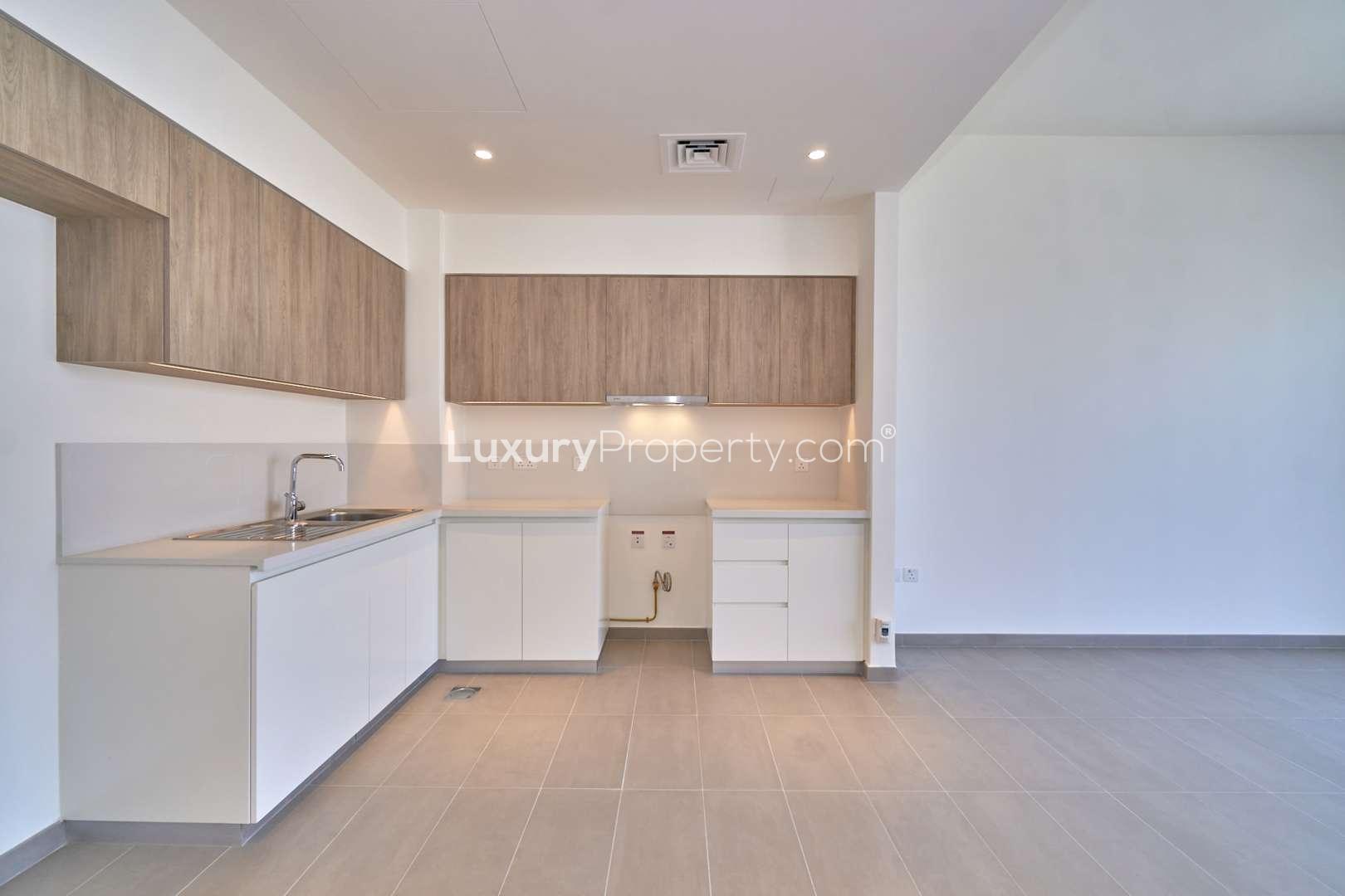 High floor 2-bedroom apartment interior with modern kitchen in Park Ridge, Dubai Hills Estate