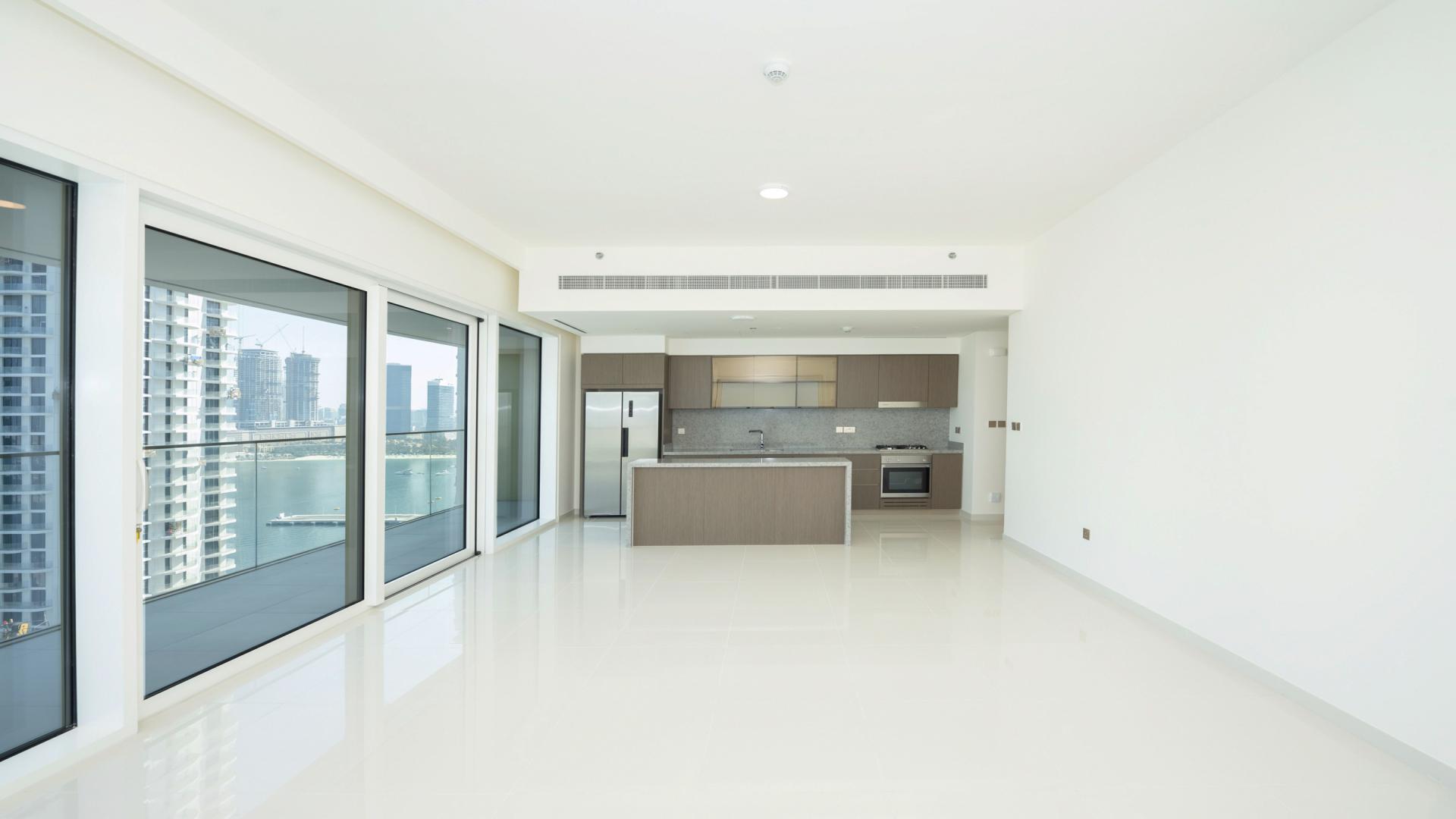 Balcony view from 2-bedroom apartment in Grand Bleu Tower, Emaar Beachfront, Dubai Harbour