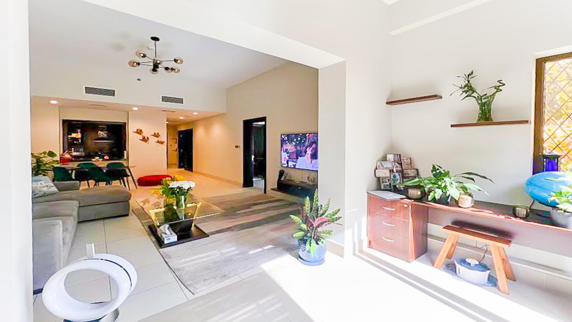 Beautifully landscaped garden with seating, Burj Khalifa view in Reehan, Old Town apartment