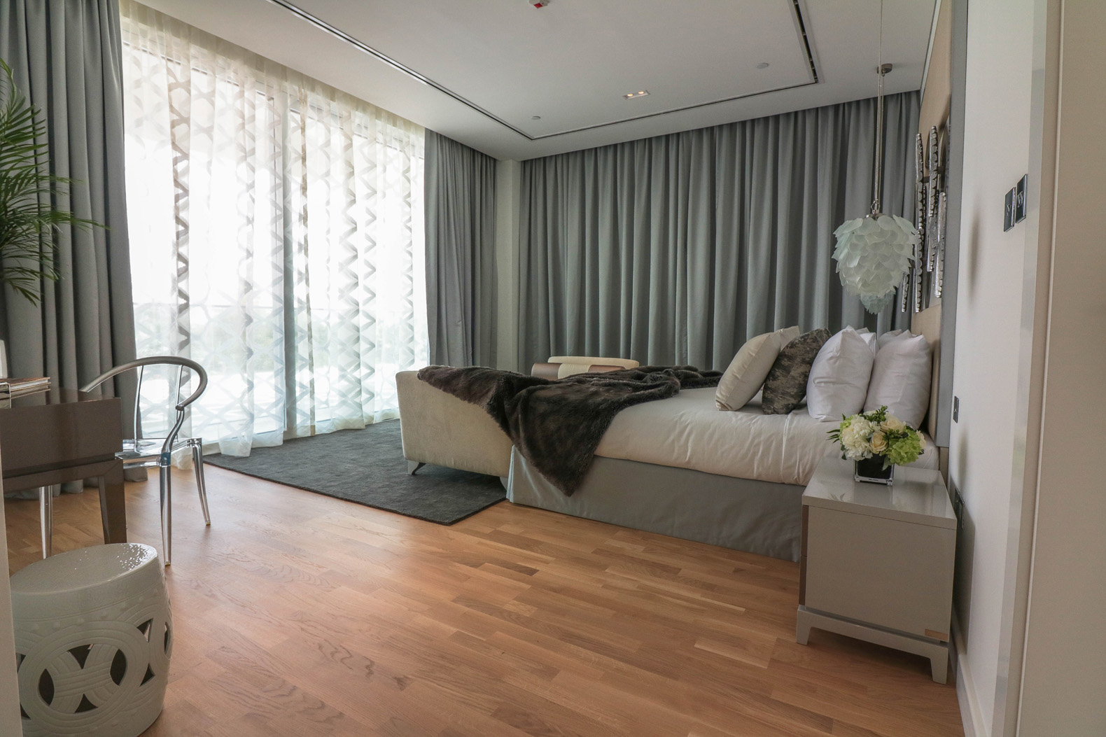 Modern kitchen in 2-bed apartment, Seventh Heaven, Al Barari, for sale