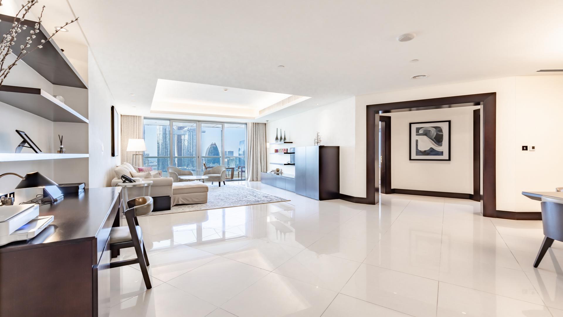Luxurious living room in spacious 2-bedroom apartment for sale, Downtown Dubai