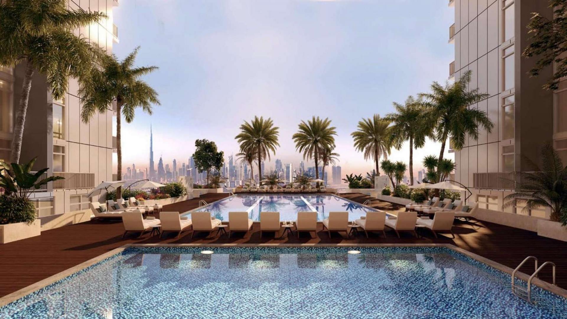 Modern apartment in Sobha Hartland with stunning downtown skyline and nature views