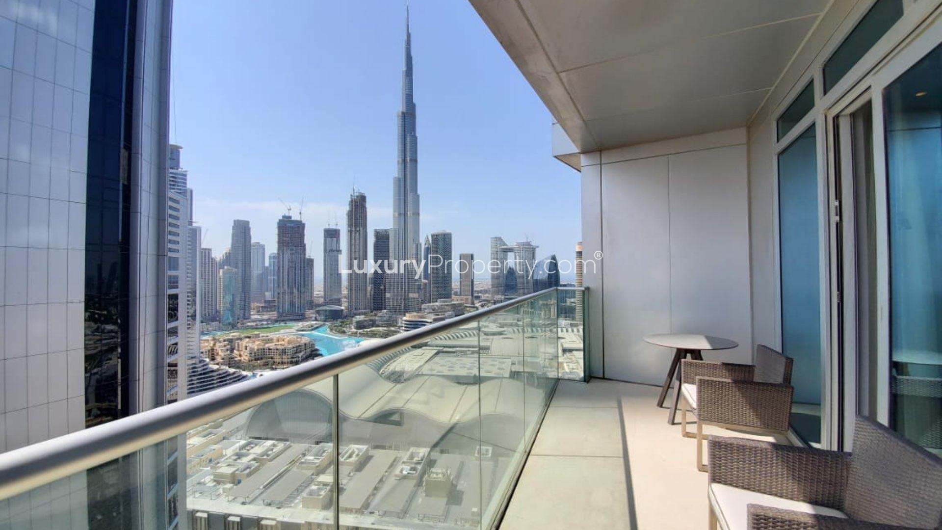 Modern kitchen in spacious downtown Dubai apartment, The Address Residence Fountain Views, for sale
