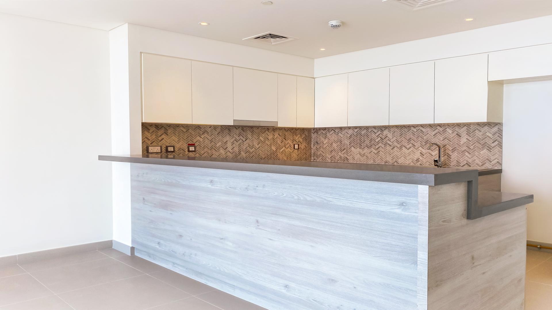 Modern balcony view from 2-bedroom apartment in The Cove, Dubai Creek Harbour