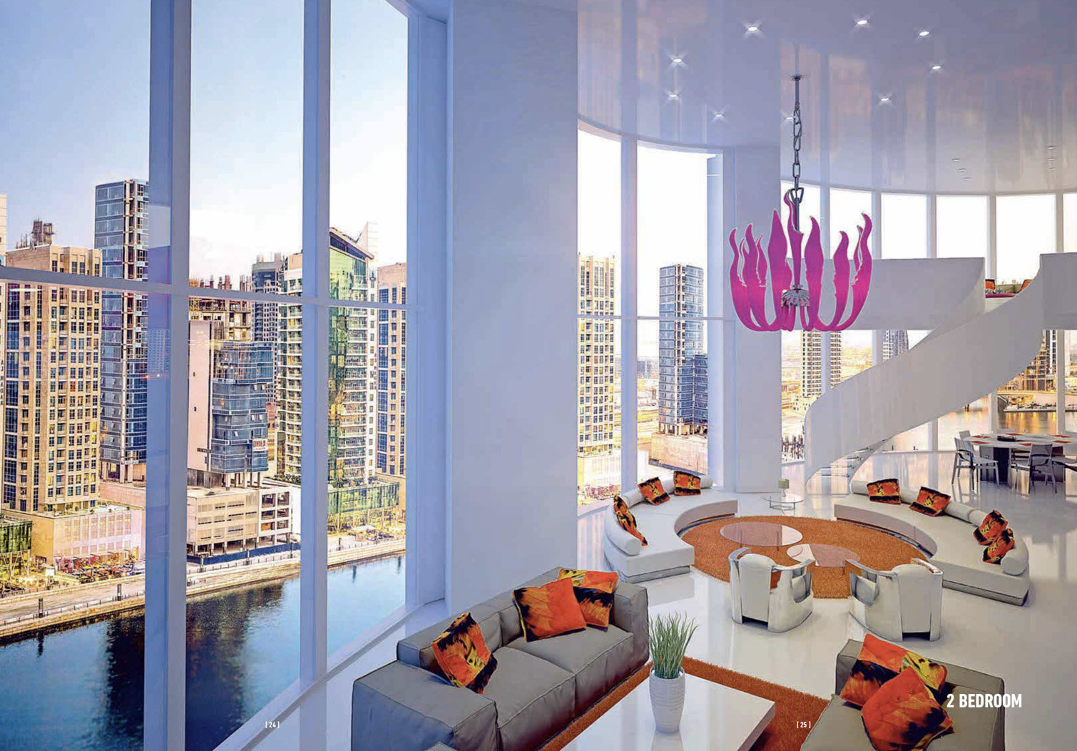 Stylish interior of 2-bedroom apartment at The Pad, Business Bay, featuring modern decor