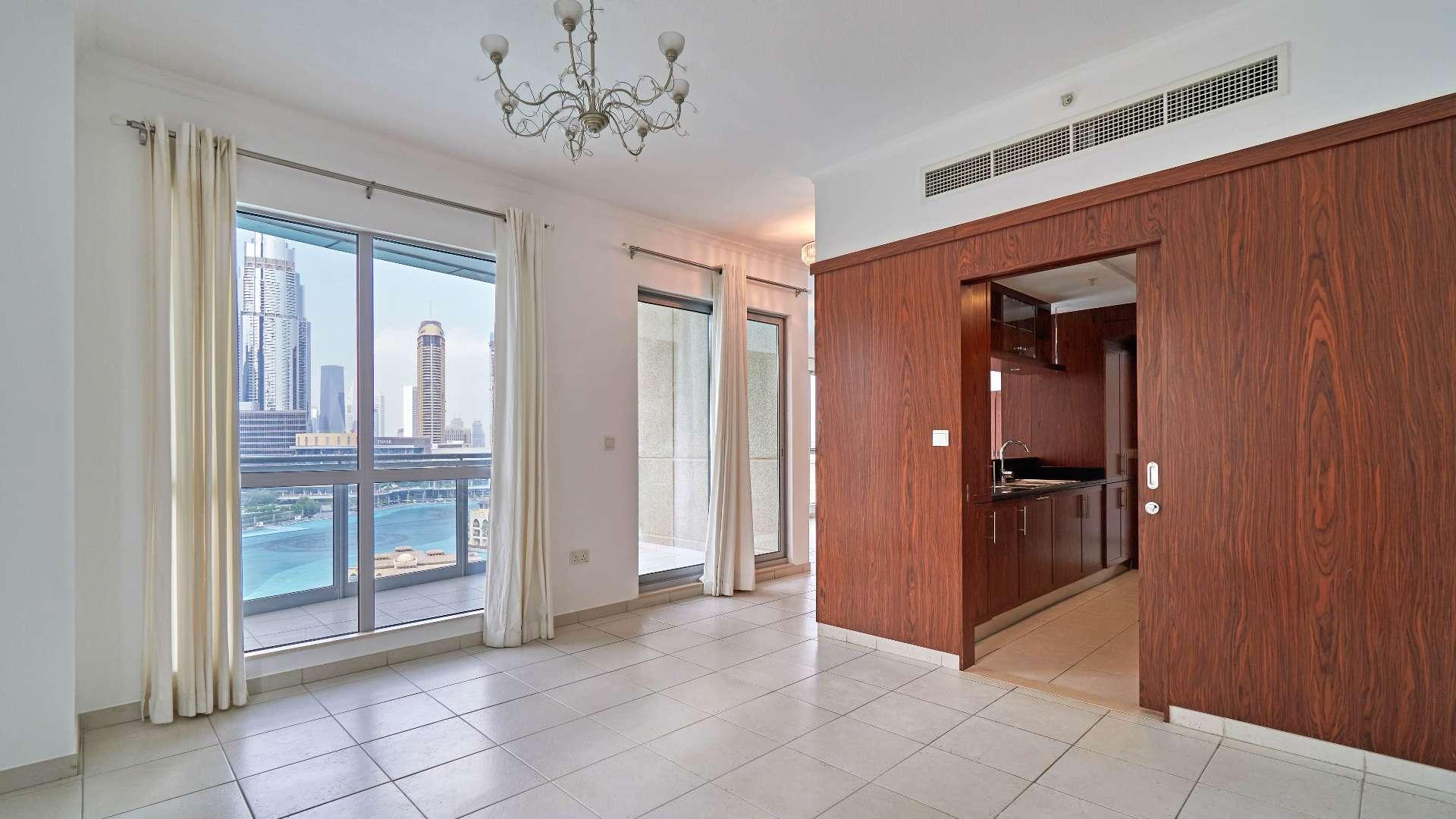 Apartment view of Burj Khalifa and Dubai Fountain from The Residences, Downtown Dubai