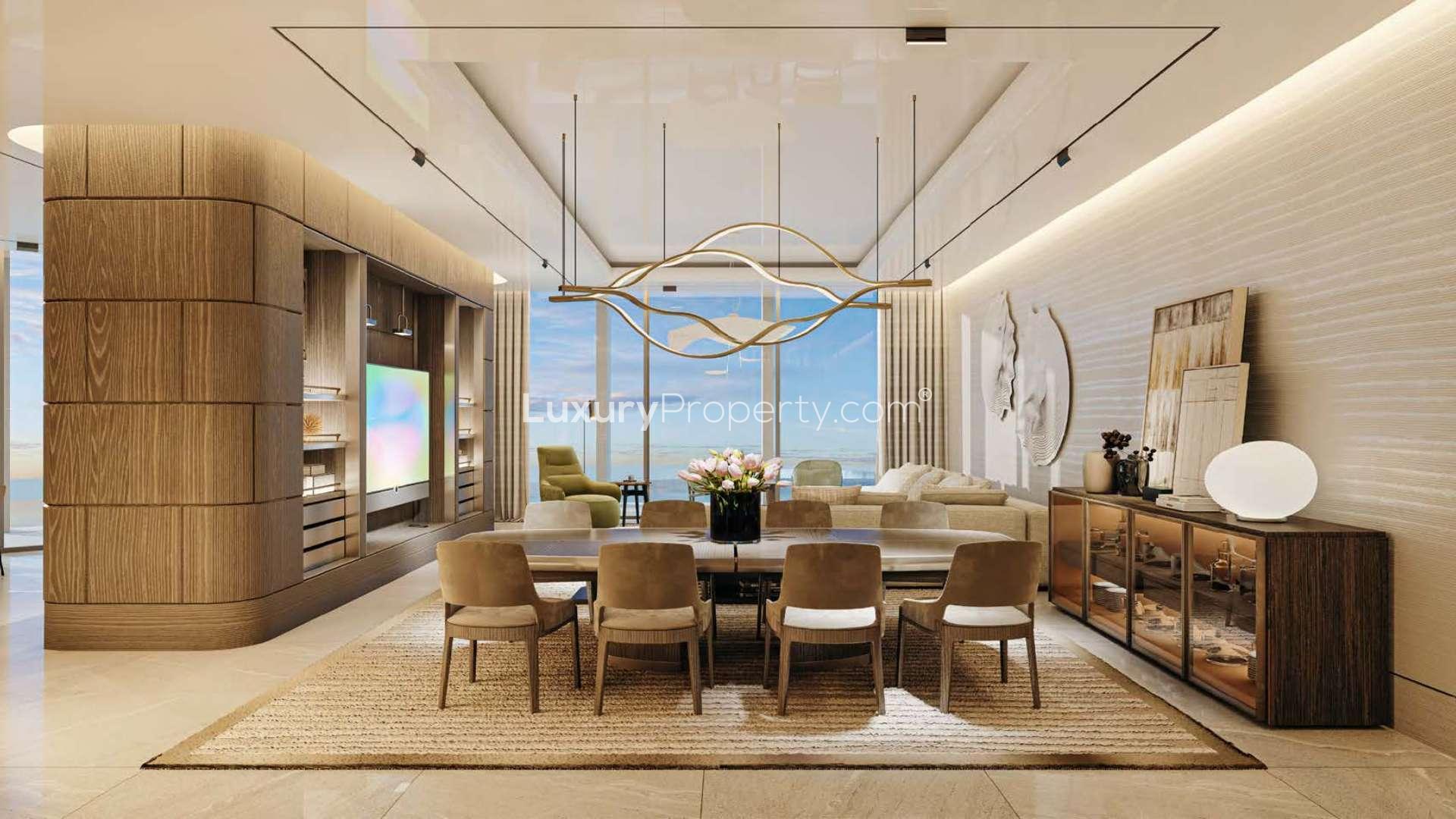 Luxurious living room in two-bed apartment, Creekside Resort, Ritz-Carlton Residences, for sale