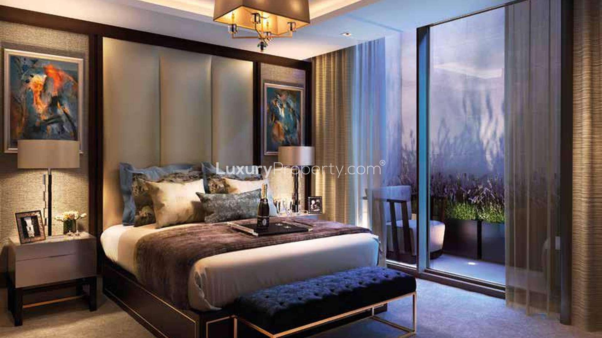 Luxurious lobby interior at The Cityhouse Collection, Kensington Row apartment for sale