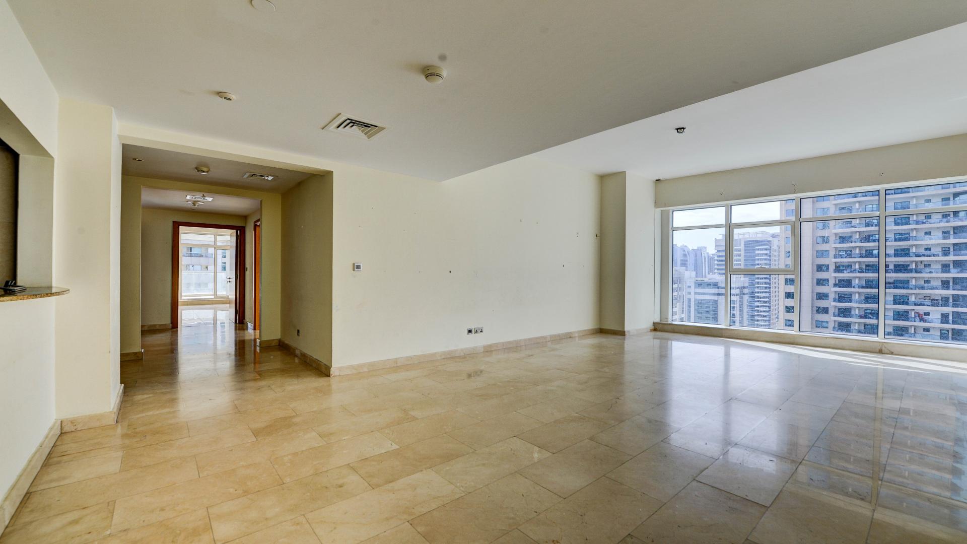 N/A,Bright hallway in spacious Dubai Marina apartment, Trident Bayside, marble flooring, open layout