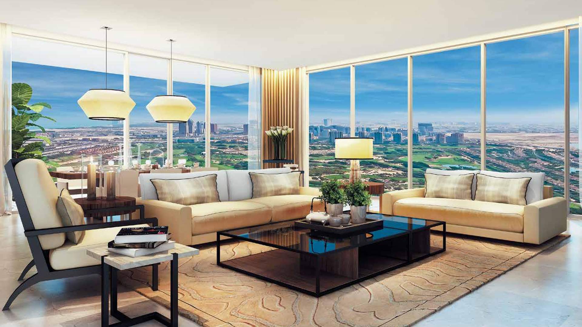 Luxurious Vida Residence apartment with pool and skyline view at The Hills, Dubai