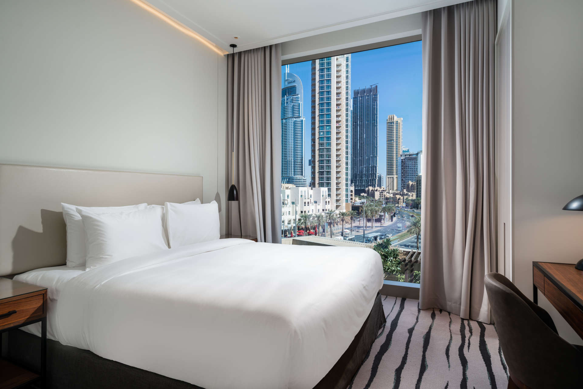 Outdoor swimming pool area at Vida Residence Downtown Dubai apartment for sale, LP03961